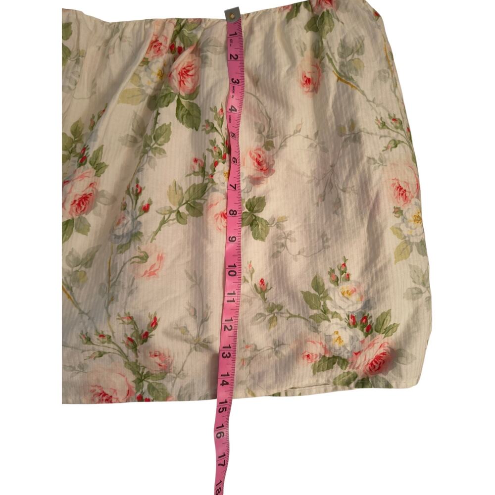 Ralph Lauren Meadow Way Bed Skirt Dust Ruffle Full Double Floral Rose Vintage - Picture 5 of 8